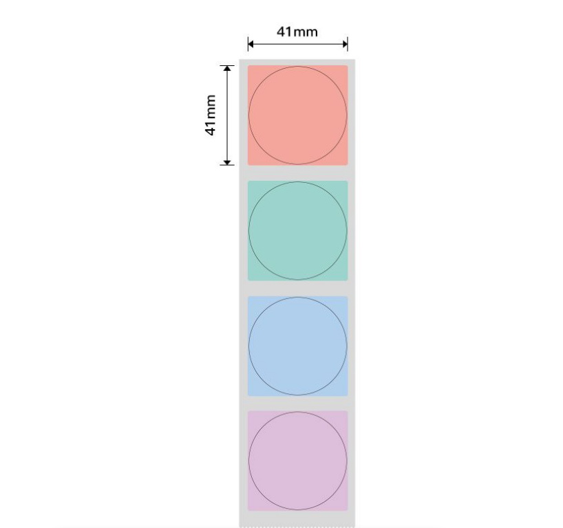 Niimbot - B1 / B21 / B3S - 41x41mm - 200 Thermal Labels - Colorful round Design
