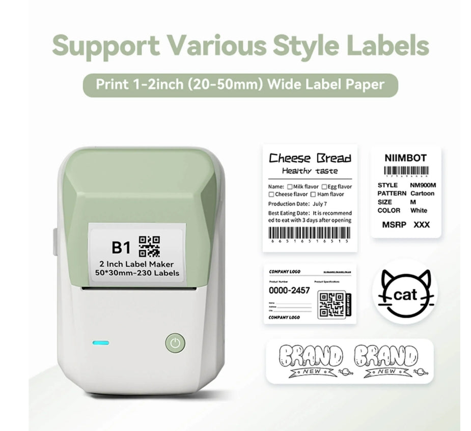 Niimbot - B1 - Smart label printer -1 Label Roll included