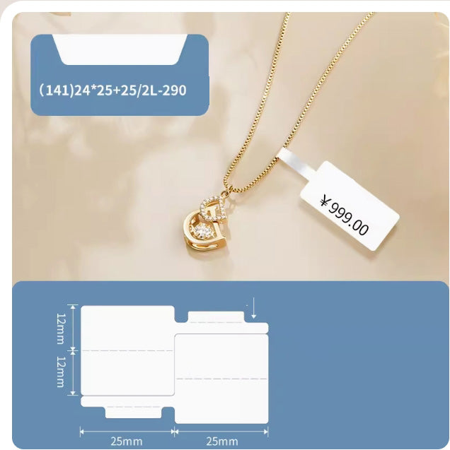 Niimbot - B1 / B21 / B3S - 30x70mm 30x(25+45) -100 Cable / Jewelery Thermal Labels - White