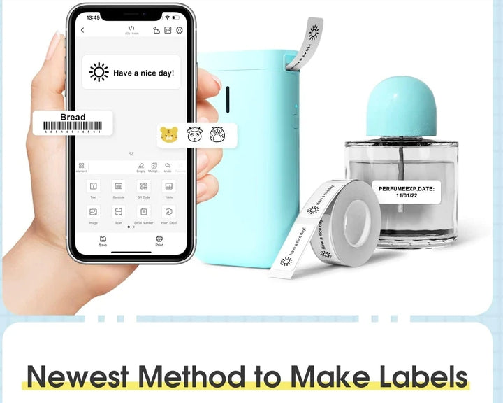Niimbot - D11 - Portable Thermal Label Bluetooth Printer with USB Charge and lable preinstalled